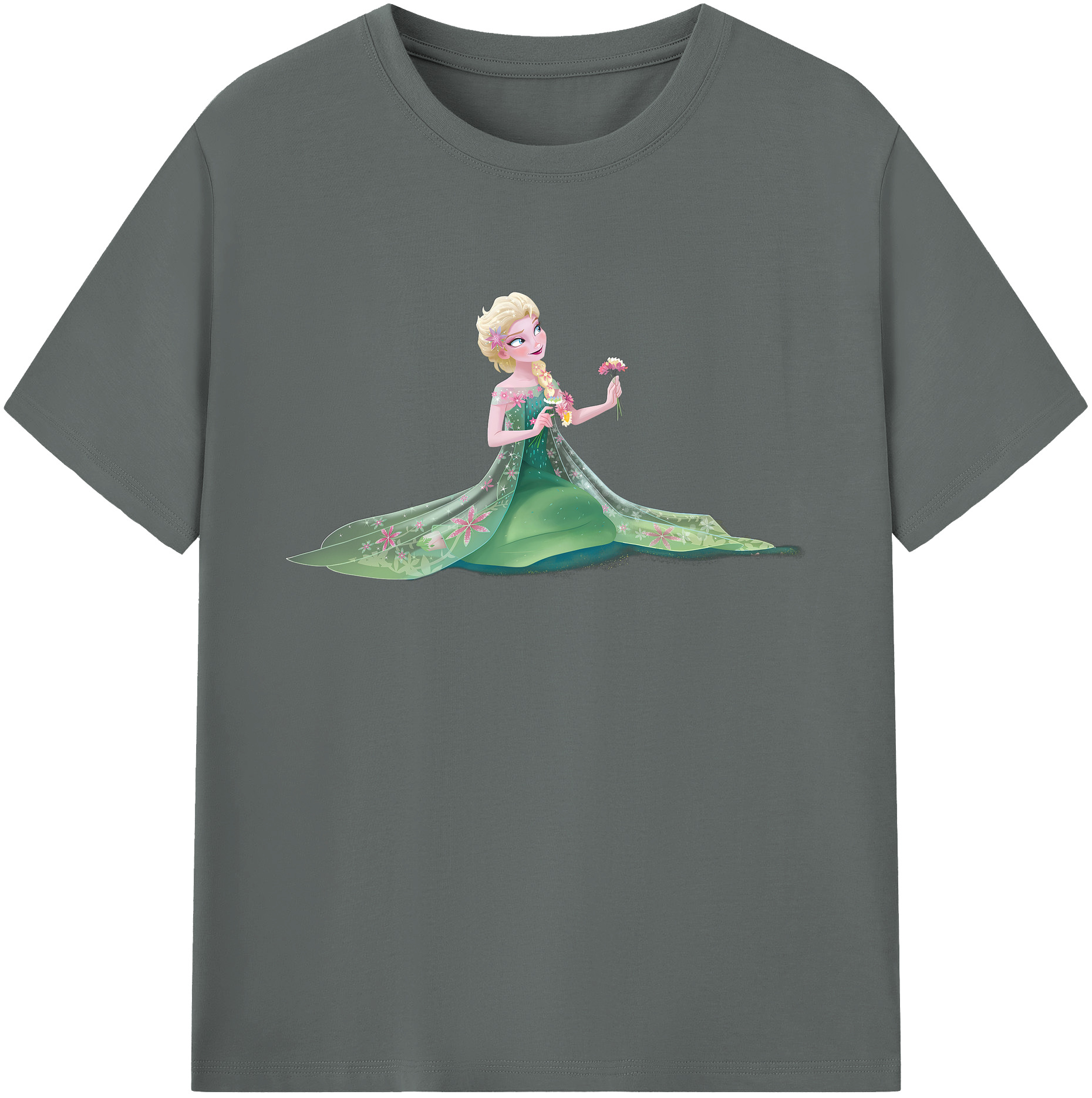 （画像用） アナと雪の女王 アンナ エルサ Frozen Anna Elsa 綿100％ メンズ半袖Tシャツ｜肌触りやわらか＆通気性